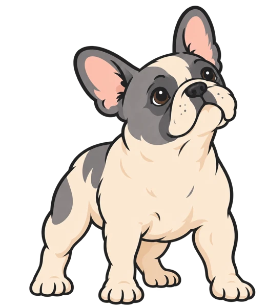 French Bulldog illustration