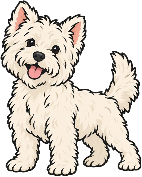 West Highland Terrier illustration